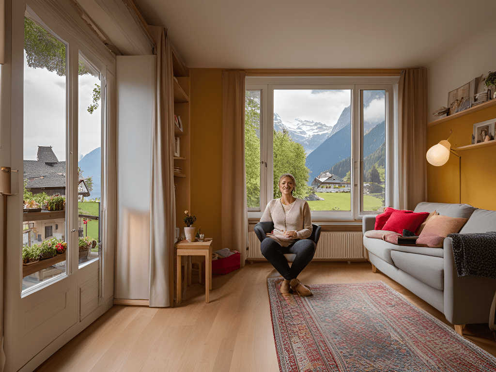 Live-in Nanny in ihrem Zimmer in der Schweiz